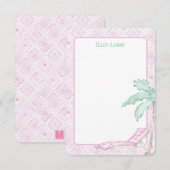 Waterverf Art Deco Palm Beach stoel Bedankkaart (Voorkant / Achterkant)