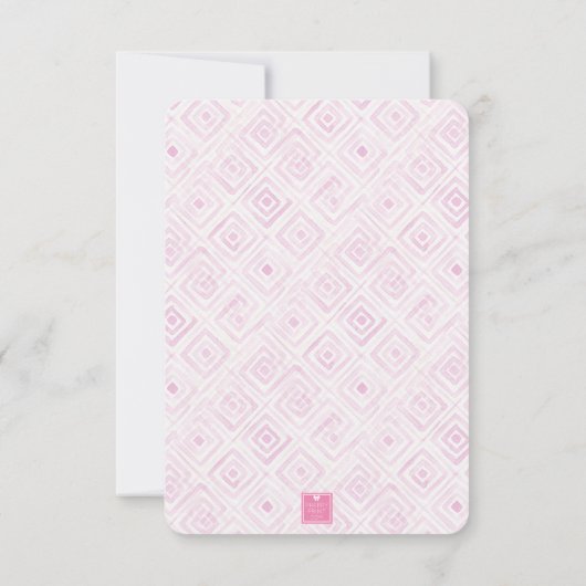 Waterverf Art Deco Palm Beach stoel Bedankkaart (Achterkant)