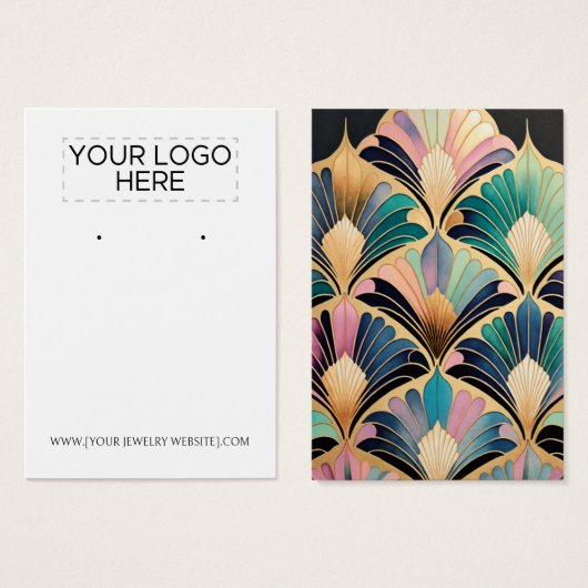 Waterverf Art Deco Veroorning Display Kaart (Voorkant /achterkant)