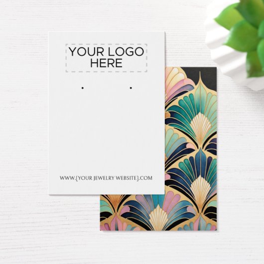 Waterverf Art Deco Veroorning Display Kaart (Bureau)