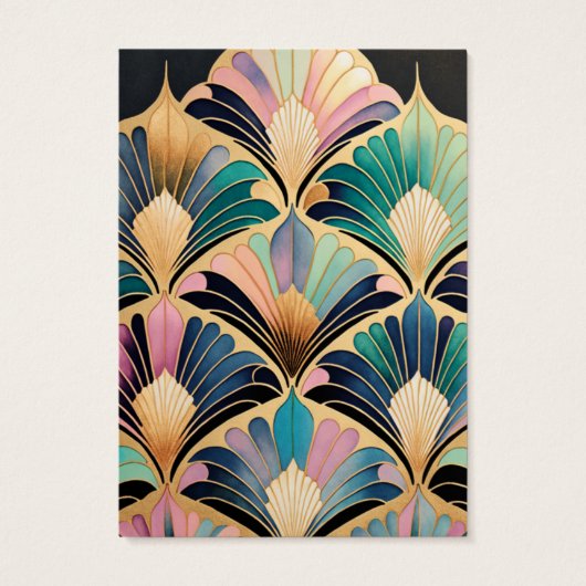 Waterverf Art Deco Veroorning Display Kaart (Achterkant)