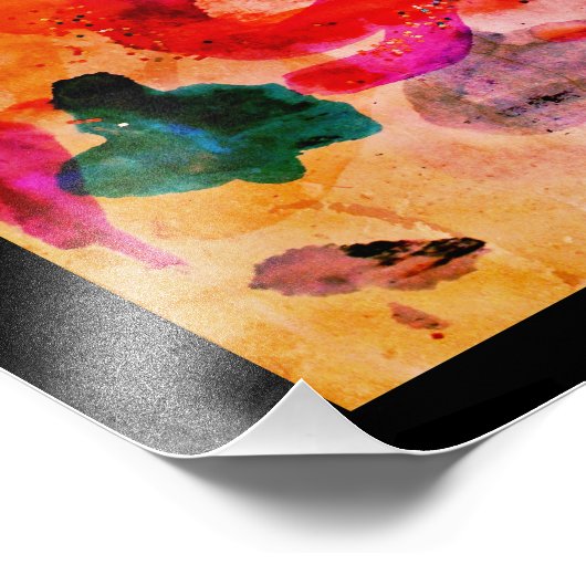 Waterverf Art. Foto Afdruk (Hoek)