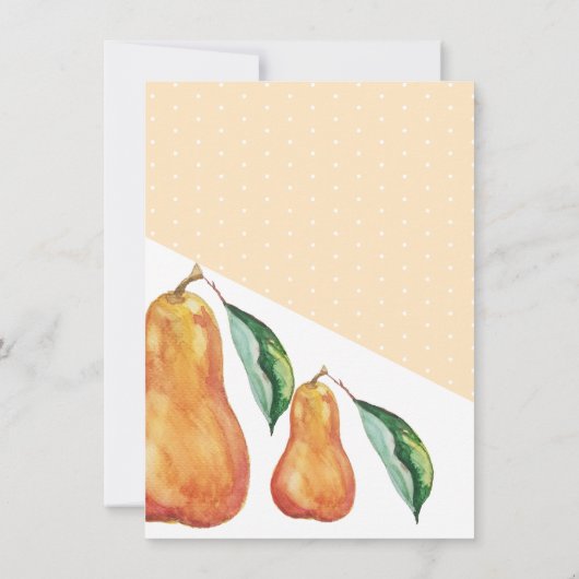 Waterverf Art Happy Pear Aankondiging (Achterkant)