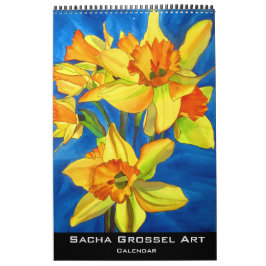 Waterverf Art kalender door Sacha Grossel