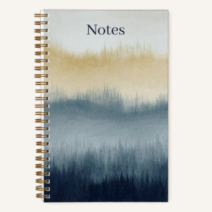 Waterverf Art Notitieboek   5.5 x 8.5   Blauw