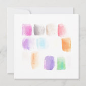 Waterverf Art Party Birthday Colorful Abstract Bedankkaart (Achterkant)