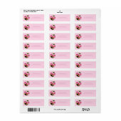 Waterverf Art Pink Roses Boeket Flowers Elegant Etiket (Full Sheet)