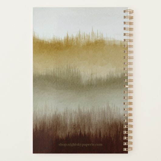 Waterverf Art Planner | 5.5 x 8.5 | Bruin (Achterkant)