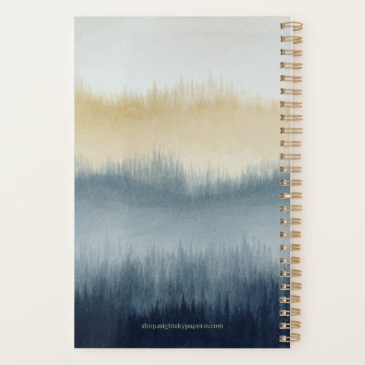 Waterverf Art Planner | 5,5x8,5 | Blauw (Achterkant)