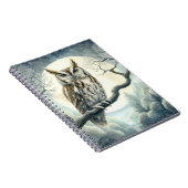 Waterverf Art Screech Uil Notitieboek (Rechterzijde)