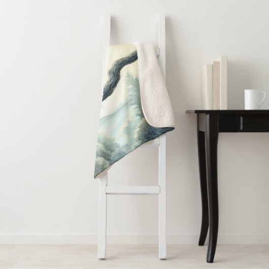 Waterverf Art Screech Uil Sherpa Deken (In situ)