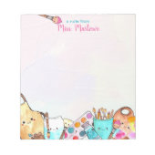 Waterverf Art Teacher Appreciation Gift Notitieblok (Voorkant)