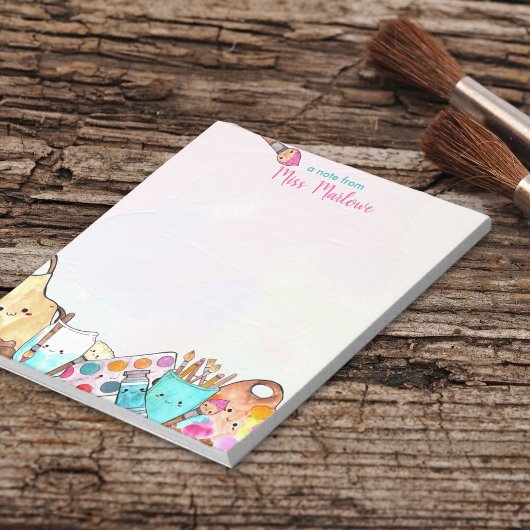 Waterverf Art Teacher Appreciation Gift Notitieblok