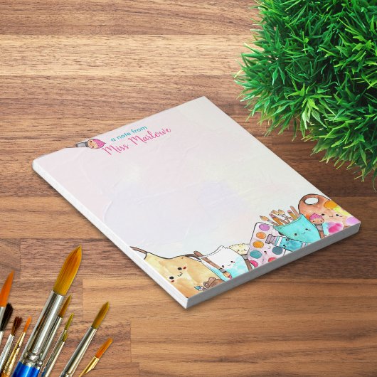 Waterverf Art Teacher Appreciation Gift Notitieblok
