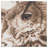 Waterverf Art Uil Face Fabric Stof (Close Up)