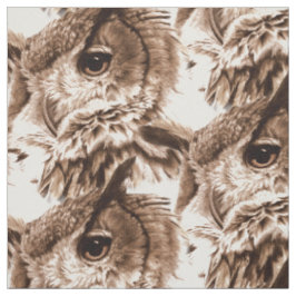 Waterverf Art Uil Face Fabric Stof
