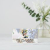 Waterverf Art wijnglas en druiven Visitekaartje (Staand voorkant)