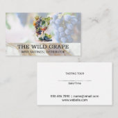 Waterverf Art wijnglas en druiven Visitekaartje (Voorkant / Achterkant)