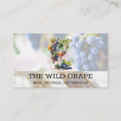 Waterverf Art wijnglas en druiven Visitekaartje