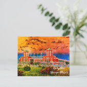 Waterverf Art Windy City van Navy Pier Chicago 192 Briefkaart (Staand voorkant)