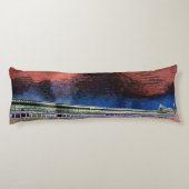 Waterverf Art Windy City van Navy Pier Chicago 192 Lichaamskussen (Achterkant)