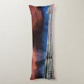 Waterverf Art Windy City van Navy Pier Chicago 192 Lichaamskussen (Achterkant (Verticaal))