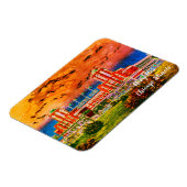 Waterverf Art Windy City van Navy Pier Chicago 192 Magneet (Linkerzijde)