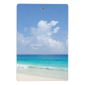 Waterverf Art Zee Waves Trendy Sjabloon Modern Mini Klembord (Achterkant)