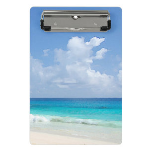 Waterverf Art Zee Waves Trendy Sjabloon Modern Mini Klembord