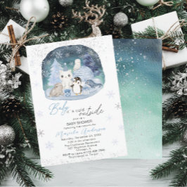 Waterverf Artic baby is koud buiten Baby shower Kaart
