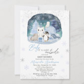 Waterverf Artic baby is koud buiten Baby shower Kaart (Voorkant)
