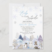 Waterverf Artic baby is koud buiten Baby shower Kaart (Voorkant)