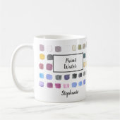 Waterverf Artiest Name Monogram Paint Water Koffiemok (Links)