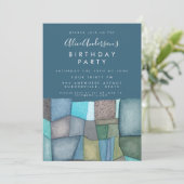 Waterverf Artiest Verjaardagsfeest Custom Kaart (Staand voorkant)