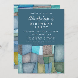 Waterverf Artiest Verjaardagsfeest Custom Kaart