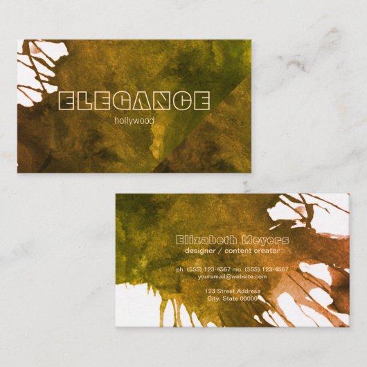 Waterverf Artistic Expressive II Visitekaartje (Voorkant / Achterkant)