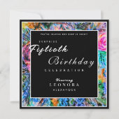 Waterverf Artistic Flowers ANY Surprise Verjaardag Kaart (Voorkant)