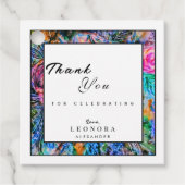 Waterverf Artistic Flowers Bedankt Verjaardag Bedankjes Labels (Voorkant)