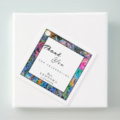 Waterverf Artistic Flowers Bedankt Verjaardag Bedankjes Labels