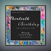 Waterverf Artistic Flowers ELK verjaardagsfeestje Kaart