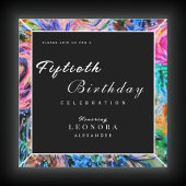 Waterverf Artistic Flowers ELK verjaardagsfeestje Kaart