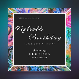 Waterverf Artistic Flowers ELK verjaardagsfeestje Kaart