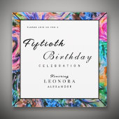 Waterverf Artistic Flowers ELK verjaardagsfeestje Kaart