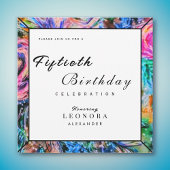 Waterverf Artistic Flowers ELK verjaardagsfeestje Kaart