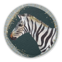Waterverf Artistiek Groen Goud Natuurlijke Zebra K