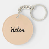 Waterverf artistieke grijze wolf sleutelhanger (Achterkant)