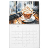 Waterverf Artistieke Koffieliefhebbers Momenten Kalender (Jan 2026)