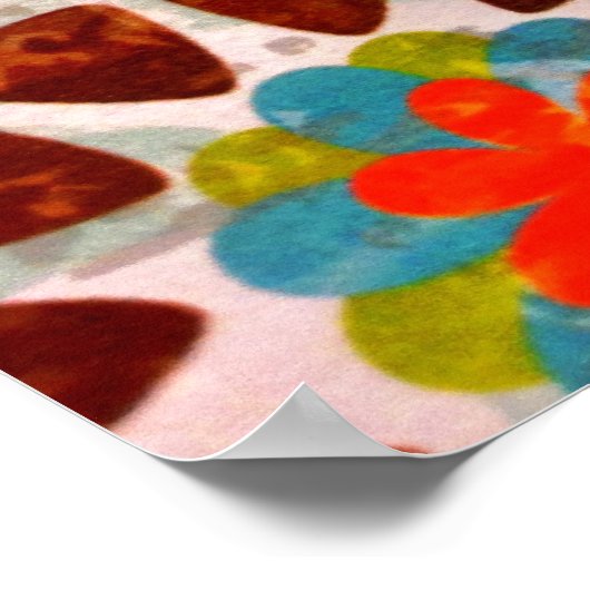 Waterverf artistieke schilderlade en penseel op bl poster (Hoek)