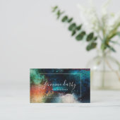 Waterverf Artsy Creative Script Abstract Visitekaartje (Staand voorkant)