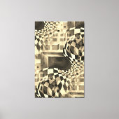  Waterverf Artwork 80-90-serie Chessboard Canvas Afdruk (Voorkant)